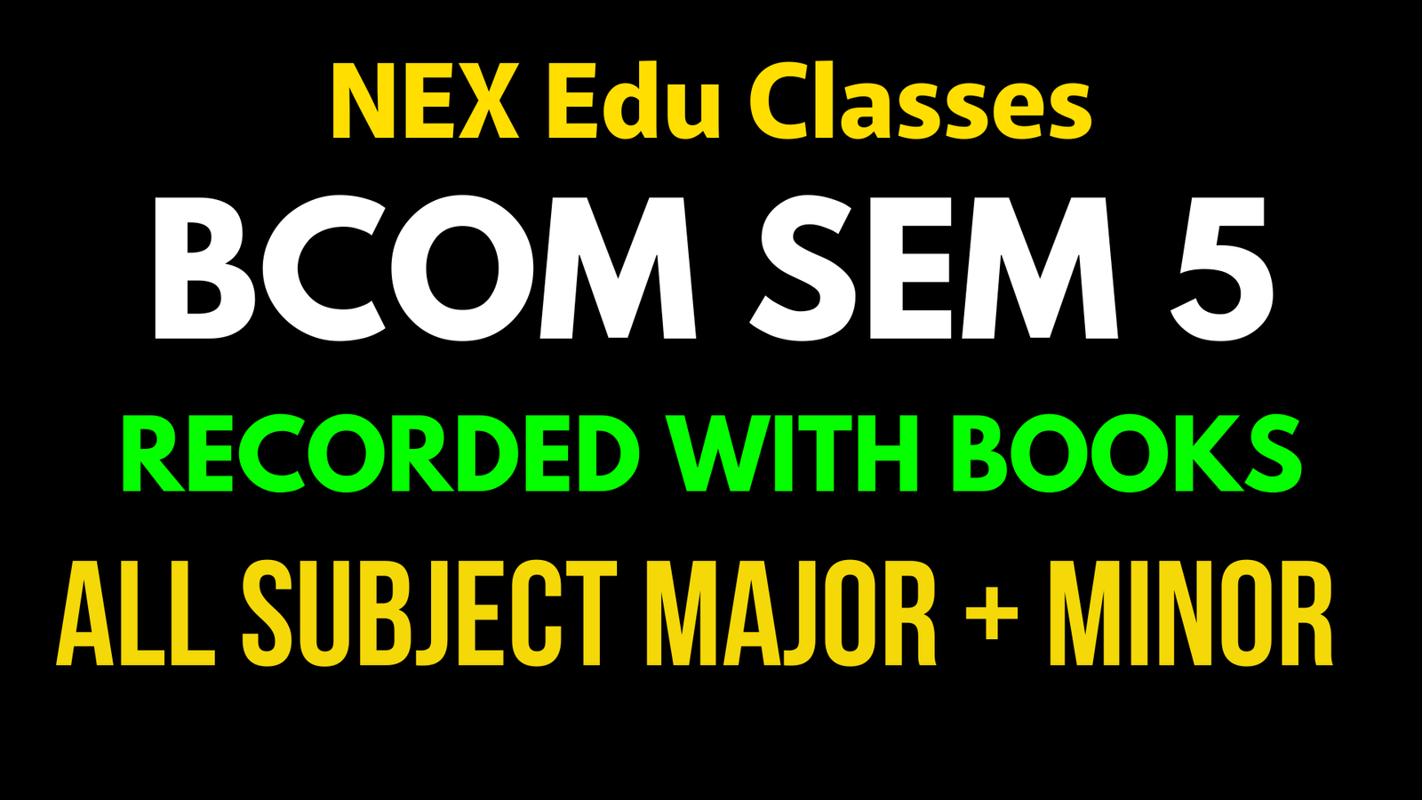 Sem 5 BCom CCF Recorded | Calcutta University