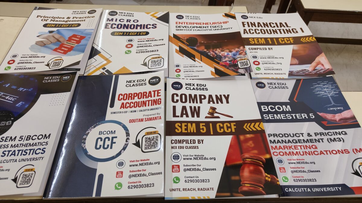Sem 5 CCF BCom Hard Copy Notes | Calcutta University