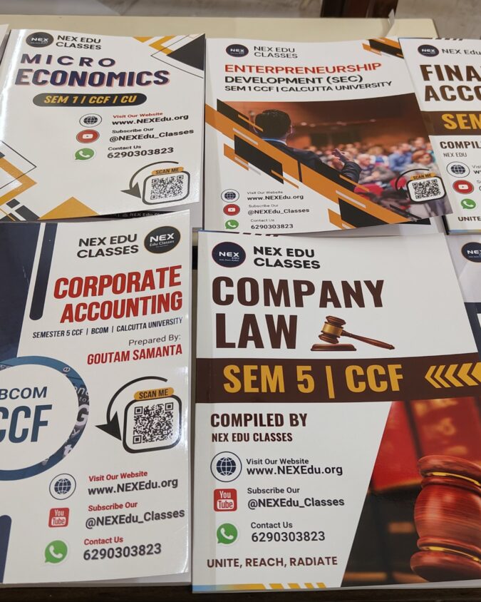 Sem 5 CCF BCom Hard Copy Notes | Calcutta University