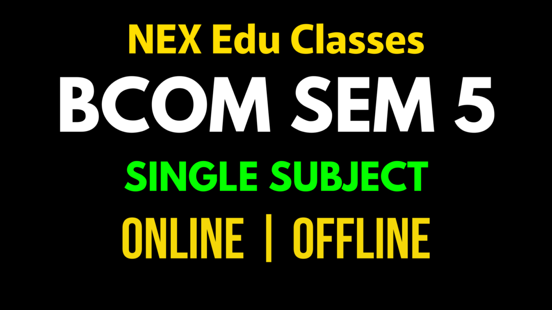 Sem 5 CBCS Single Subject | BCom | Calcutta University