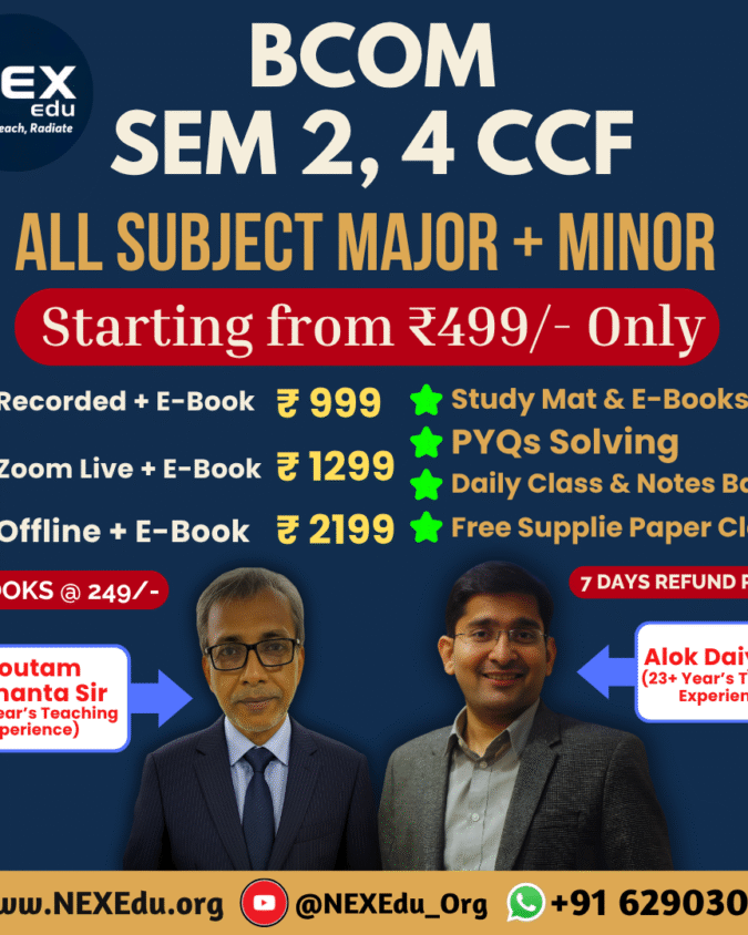 Sem 4 CCF BCom Hard Copy Notes | Calcutta University