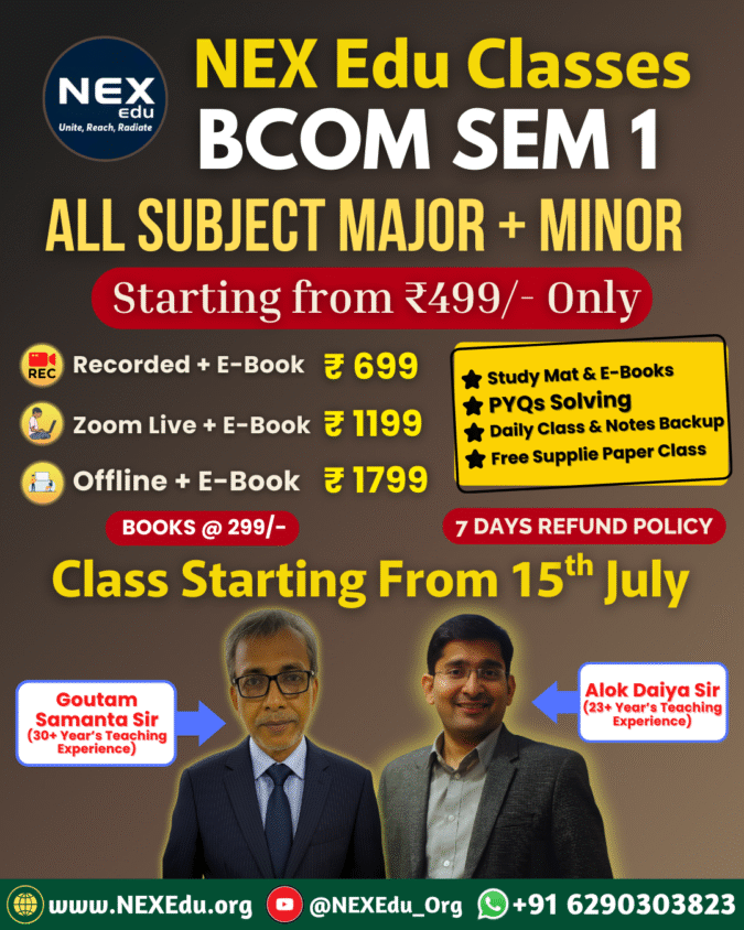 Sem 1 BCom CCF Recorded | Calcutta University