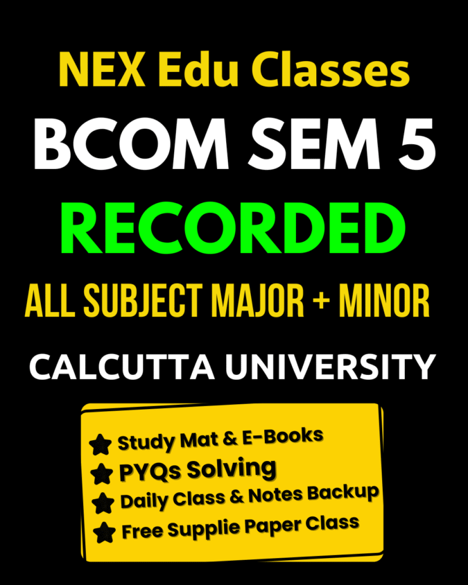Sem 5 BCom CCF Recorded | Calcutta University