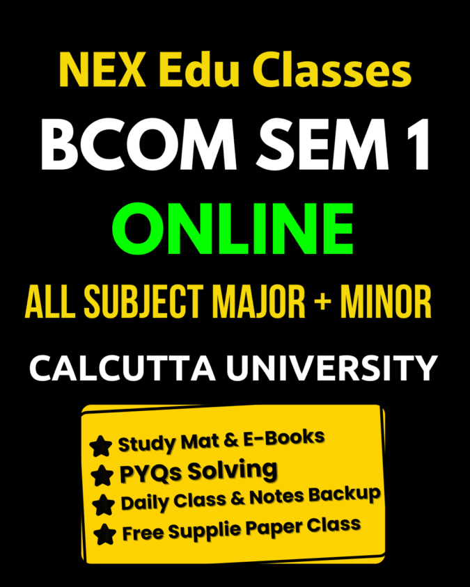 Sem 1 CCF Online | BCom | Calcutta University
