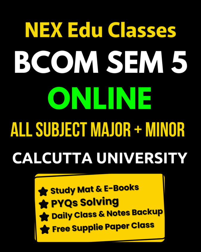 Sem 5 CCF Online | BCom | Calcutta University