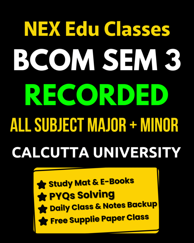 Sem 3 BCom CBCS Suupplie Recorded | Calcutta University