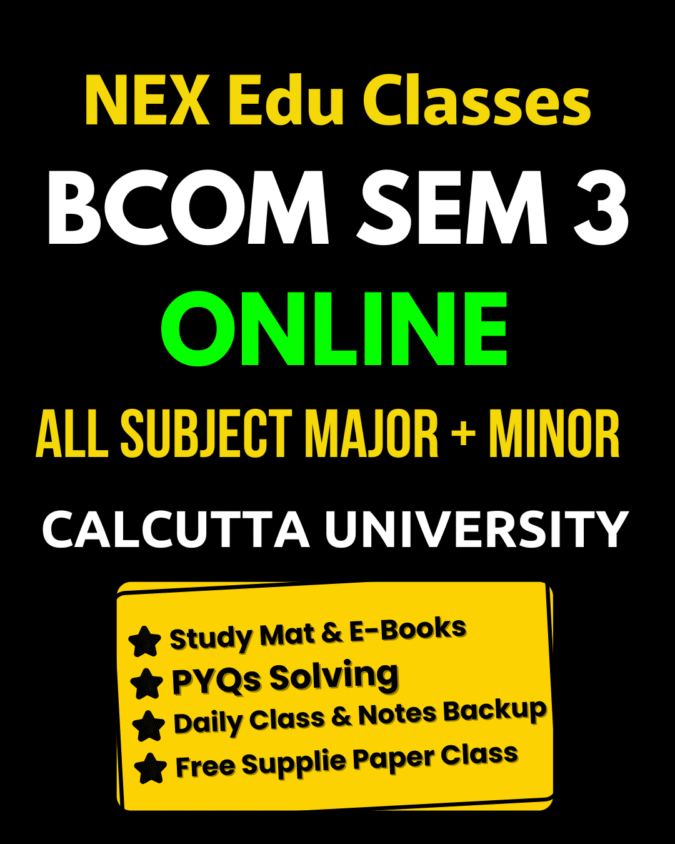 Sem 3 CCF Online | BCom | Calcutta University