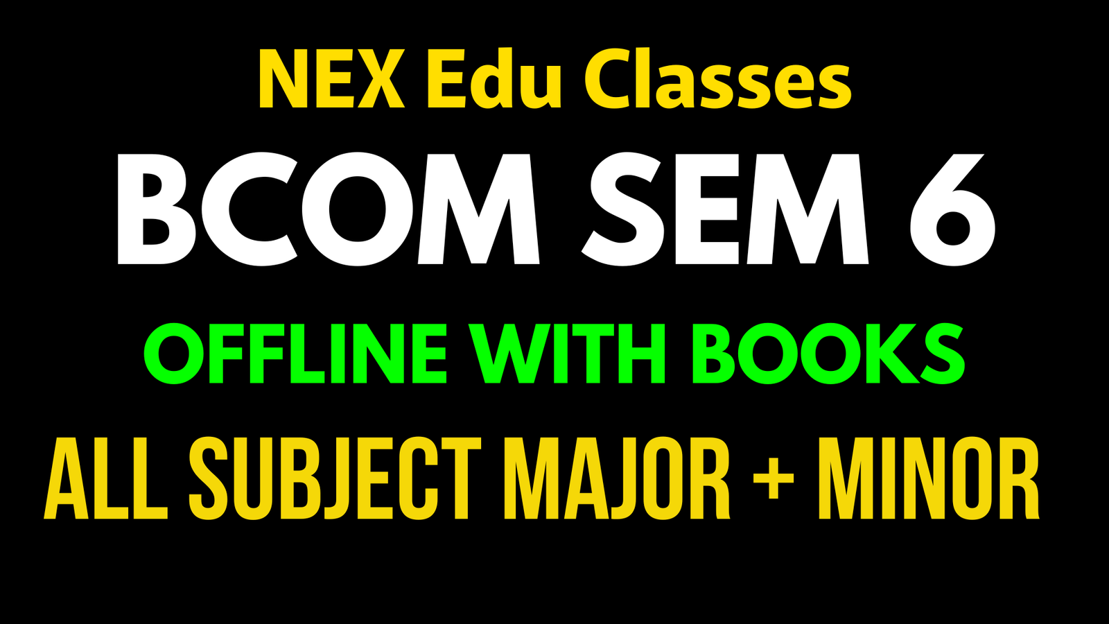 Sem 6 Offline Classes bcom Calcutta university